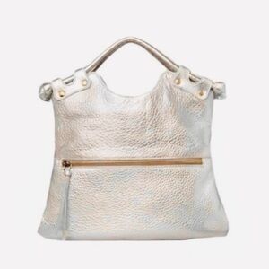 Pietro NYC Metallic Leather Crossbody Bag New Without Tags